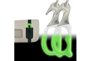 StatGear SuperVizor XT Auto Emergency Rescue Escape Tool - Seatbelt Cutter & Window Glass Breaker Hammer Survival - Mounts Right to Your Sun-Visor! (2 Pack, GLOW)