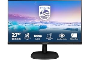Philips 273V7QJAB - 27 Zoll FHD Monitor (1920x1080, 75 Hz, VGA, HDMI, DisplayPort) schwarz