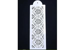 ARTISTIC SPONGE Ornament-Bordüre Barock-Größe A4 wiederverwendbare Schablone Shabby Chic Decor Craft/B23 (PVC wiederverwendbare Schablone, 32 cm x 10 cm)