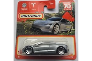 MATCHBOX METAL Matchbox 2023 Tesla Roadster Silver 91/100 (Short Card) HLD17