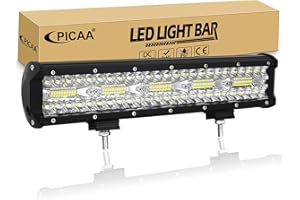 PICAA LED Light Bar 4x4, 300W 15 inch Spot Flood Combo Bar Waterproof Triple Rows Driving Off-Road Work Light Truck Car ATV SUV Boat 12v 24v