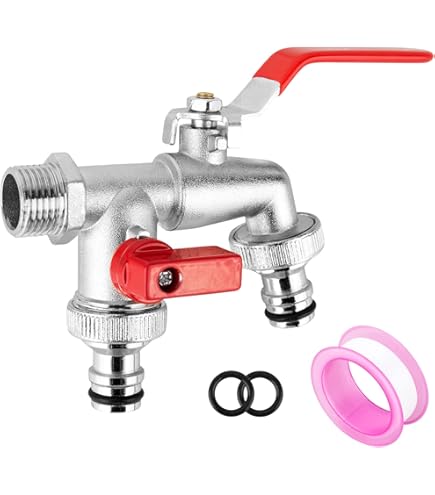 Robinet De Jardin En Laiton Chromé - Raccord 3/4" à 1", Poignée Plastique - Pour Terrasse, Jardin, Serre