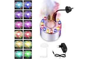 SUNSHINE SMILE Ultraschall Vernebler,Ultrasonic fog Maker,Mist Maker Wassernebler Fogger,Nebelmaschine Mini,Nebler Fogger Metall Zerstäuber,Nebel Zerstäuber Luftbefeuchter Für Springbrunnen,Teich