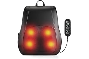 ELEHOT-Store Massageur 4D Shiatsu pour Dos et Nuque avec Chaleur, 3 Intensités, Design Ergonomique, Idéal Épaules et Lombaires - Cadeau Homme Femme (Noël, Fêtes)
