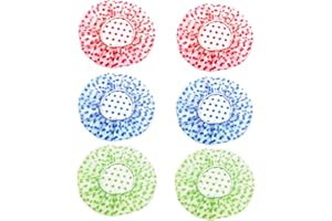 JXUANE Shower Caps for Women 6 Pcs Waterproof Plastic Bath Caps Reusable Shower Hair Cap Men Reusable Hair Bonnet,Single Layers Elastic Shower Hat for Women Girl Bathing Beauty Salon Spa Shower Caps