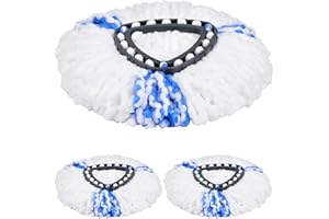 SOSALUK 3 Pcs Recharge Serpillère pour Têtes de Balai Compatible avec Vileda Turbo EasyWring and Clean Bleu