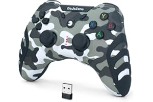 DoJoZone PC Controller, Wireless Gamepad für PC Windows 11/10/ 8/7, 2,4G Kabellos Gaming Controller für PS3, Android TV/TV Box, Laptop, Steam, Raspberry Pi, Vibration