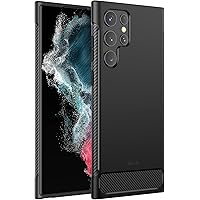 JETech Smal Passa Skal Kompatibel med Samsung Galaxy S22 Ultra 5G 6,8 Tum, Tunn Telefon Cover med Stötdämpande och Kolfiber D