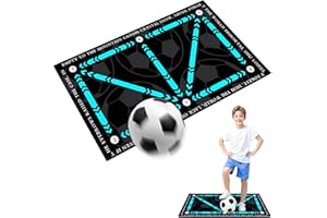 AVESSI Football Training Mat, Non Slip Soccer Training Mat for All Ages and Levels, Improve Speed, Strength, and Coordination, Enhance Football Skills Development, Dribbling Control, Step Training Equipment