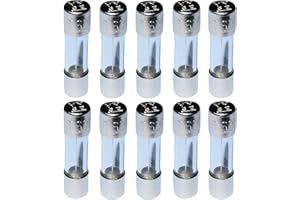 AERZETIX - C10966-10 x Glassicherungen - Glasrohr - Sicherungen - Verzögert Langsam - 2cm 5x20mm - 220V 250V - 0.63A 630mA