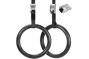 CIMOYBAI Anelli da ginnastica ABS con cinghie regolabili per calistenica e ginnastica, diametro 28 mm, trazioni fitness e allenamento forza, portata 300 kg