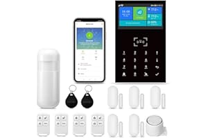 XNH WiFi Sistema de Alarma para Sistema doméstico, Sistema de Alarma 3G/4G para Seguridad de Toda la casa, Kit de Alarma inalámbrica para el hogar