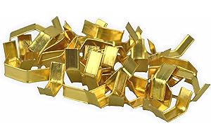 CRELEO Verschlussclipse 4 cm lang 100 Stück, gold glänzend Verschluss-Clips Verschlüsse Tütenverschluss perfekt für Cellophanbeutel Zellglasbeutel Cellofanbeutel Bodenbeutel Zellofanbeutel