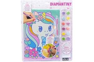 DIAMANTINY Design Art Kawaii Unicorno con Fiori, Formato A4, 90018