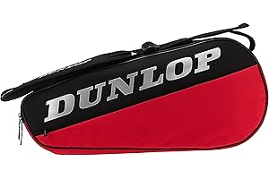 Dunlop Sports 2021 CX Club - Borsa da tennis a 3 racchette, colore: Nero/Rosso