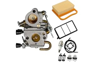 Hoypeyfiy TS420 TS410 Carburetor for Sthil TS410Z TS420Z Concrete Cut-Off Saw Zama C1Q-S118 Carb 4238 120 0600 with Air Filter Fuel Line Spark Plug Kit