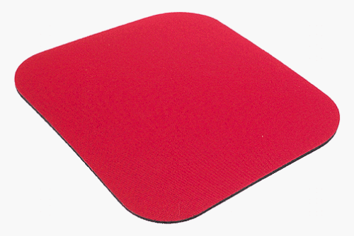 Fellowes Einfarbig Polyester-Oberfläche rechteckig Mauspad rot