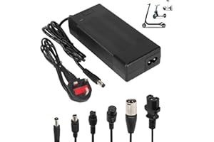 HPGAAVD 42V 2A Electric Scooter Charger, Hoverboard Charger，36V Universal lithium Batterie Charger with 6 Connectors, for Xiaomi Ninebot Scooters, Electric Bike, Drift Boards，Mobility Scooter