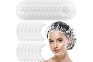 Giantree 100 szt. jednorazowych czepków prysznicowych, wodoodporne czepki prysznicowe grube plastikowe przezroczyste czepki do włosów dla kobiet salon spa pielęgnacja włosów hotel akcesoria podróżne