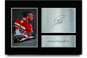 HWC Trading Lewis Hamilton Ferrari Gifts Printed Signed Autograph Picture for F1 Formula 1 Racing Fans - A4