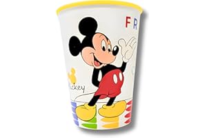 Stor Mickey Mouse Vaso Infantil 260 ml – Plástico sin BPA, Irrompible y Reutilizable – Vaso para Niños con Diseño Mickey y Pluto – Ideal para Casa, Escuela o Camping