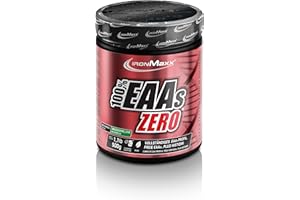 ‎IRONMAXX 100% EAAs Zero Watermelon 500g - EAAs Pulver hochdosiert, Vegan und zuckerfrei, 8 essentielle Aminosäuren zur Ergänzung deiner Sporternährung