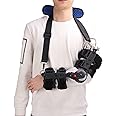 GUPE Hinged Elbow Brace with Sling, Flexible Adjustable Post Op Arm Splint Arm Injury Recovery Support Pain Relief Elbow Immobilizer for Dislocation, Condylitis, Fracture and Orthosis (Right Hand)