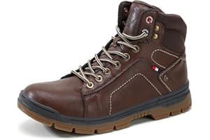 Ahico Bottes Randonnée Homme Bottines Chaussure de Montante Marche Boots Moto Chaussures D'extérieur Légères et Antidérapantes