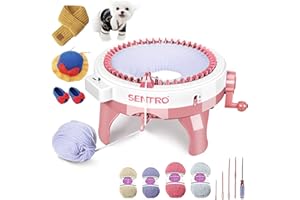 ZCVTBYE SENTRO Macchina per Maglieria, 48 Aghi Macchina per Maglieria, Macchine per Maglieria con Contatori, per Adulti/Bambini Tessuti a Mano, Come Cappelli Sciarpe Guanti