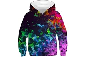 Ocean Plus Niño Colorido 3D Sudaderas con Capucha Adolescentes Pull-Over Kids Sudadera Manga Larga Hoodie