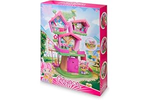 Pinypon- Tree House con 3 Spazi per Il Gioco Interattivo, Ascensore Mano, Scivolo, Altalena e Fiori in Crescita, Include Una Figura Diversi Accessori, Multicolore, 700016647