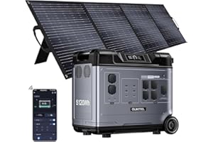 YOYOSCX Oukitel P5000 Pro Centrale Elettrica Portatile da 5120Wh/4000W con Pannello Solare da 400W, prese CA 5×3200W, generatore solare LiFePO4, ricarica rapida da 3200W,campeggio e camper