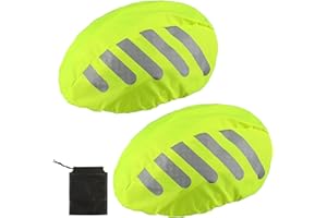 WangChaoJiu 2 Pcs Couvre Casque de Vélo, Couvre-Casques de Vélo Étanche, Housse Casque Vélo Haute Visibilité Imperméable, Protection Couvre-Casque de Vélo, Copertura Casco da Bicicletta