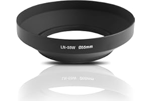 Ares Foto® 55mm Weitwinkel Gegenlichtblende Streulichtblende Sonnenblende zum Einschrauben. CNC gefrästes Metall (Aluminium). Kompatibel mit Sony Canon Nikon Fujifilm Olympus Tamron Sigma Pentax