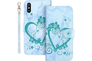 Auslbin Etui do Xiaomi Redmi 9A / 9AT / 9i 6,53" 2020, skóra poliuretanowa, etui ochronne ze smyczą, magnetyczne etui na telefon komórkowy (zielone)