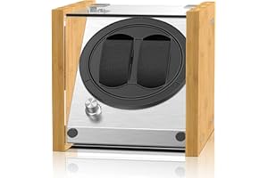 Watch Winder Smith® Caricaorologi automatici,100% Artigianato Design Brevetto in legno di bambù,Motore giapponese Ultra-silenzioso a AC o batterie