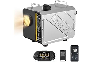 ‎BOUGERV BougeRV 5kW Dieselheizung mit Timer Leiser Kraftstoffpumpe FB/App-Steuerung LCD Display Auto Standheizung Diesel 12/24V 220V All-in-One Schraubbares Abgasrohr Auslaufschutz für Werkstatt Zelt PKW LKW