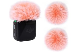 YOUSHARES Filtro de Micrófono para DJI Mic Mini, 2 Piezas de Funda de Viento de Peluche, Filtro de Pop Compatible con DJI Mic Mini (Rosa)