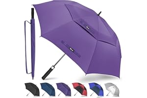 NINEMAX Golf Umbrella Windproof Strong - Extra Large Golf Umbrellas Rainproof - 51/54/62/68inch Golfing Umbrella Double Canopy