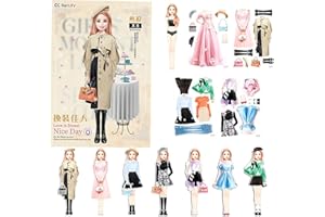 FIRULAB Magnetic Dress Up Baby, 2024 Nuova bambola di carta magnetica per vestire la principessa, Bambole di carta magnetiche per vestire giocattoli da viaggio, Magneti per vestiti, puzzle, giochi per ragazze