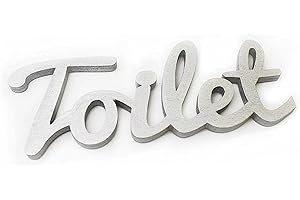 MIA STUDIO Toilet Door Sign for Home or Public Venue Bar Restaurant Cinema Cafe, PA200 (Silver, L17/H7)