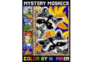 Mystery Mosaics Color By Number: Fun, Easy, and Relaxing Pixel Art Coloring Book for Adults Relaxation and Stress Relief (Mosaic Color by Number)