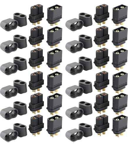 10 Paires EC3 Connecteurs Batterie Mâle/Femelle 3.5mm – Fiches Banane Or – RC ESC Lipo Drone – 60A – Kit DIY Pour Modélistes