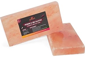 grillart Premium XL piedra de sal para asar (paquete de 2) - Barbacoa de alta calidad piedra de sal para un sabor especial - Tabla de sal original para asar a la parrilla