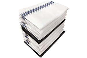 KURNI Tea Towels Kitchen Cloth - 100% Cotton Linen Kitchen Dish Towels – Soft & Absorbent, With Great Practical Utility, Available In Pack of 10 Pcs (70 X 50cm)