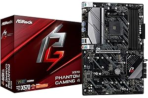 ASRock x570 Phantom Gaming 4, Cartes mères AMD x570, AM4, DDR4, PCIe 4.0, Dual M.2, 2-Way Crossfire, Intel GbE, USB 3.2 Gen2 A, ATX