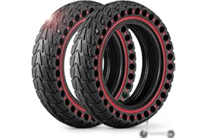 Monuary 2 Pack 50/75-6.1 Scooter Tyres Tubeless, 8 1/2 x2 Scooter Airless Tires, Maintenance-Free, 8.5x2 Solid Tyres Compatible with Xiaomi M365/Pro 2/3/3 Lite, Gotrax GXL V2/XR/APEX, etc