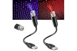 SUNSHINE SMILE Mini lampada a stella LED per auto, con proiezione stellare, regolabile, illuminazione per interni, USB, universale per auto, tettuccio, luce notturna, con diverse modalità, plug and play