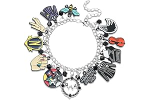 BJPERFMS Mittwoch Armbänder, Wednesday Armband, Mittwoch Anhänger Armband, Wednesday Verstellbar Armbänder, Wednesday Schmuck, Gotisch Accessoires, Geschenk für Fans Mädchen Junge