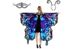 LYL. Ling Adult Butterfly Wings, Adults Fairy Wings, Butterfly Cape, Halloween Costumes for Women, 3PCS Butterfly Costume Wing Set